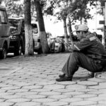 A teenager using a smartphone